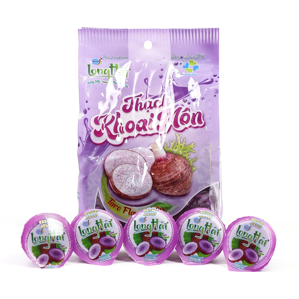 Thạch Rau Câu Long Hải Hương Vị Khoai Môn Trọng Lượng Túi 416 G