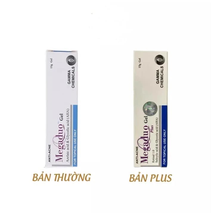 Megaduo Plus gel (15g) chứa azelaic acid, AHA - giúp giảm thâm mụn, dưỡng trắng, Derma Forte