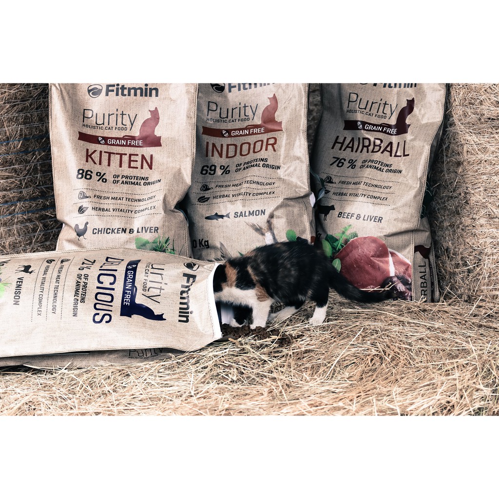 Thức ăn cho mèo trưởng thành Fitmin Purity Grain Free Indoor 1,5kg
