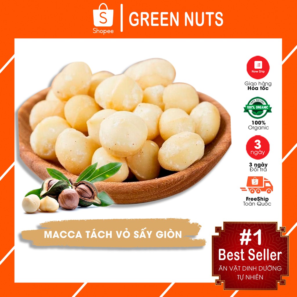 MACCA bóc vỏ sấy dinh dưỡng cao giòn - bùi - tự nhiên ĂN VẶT HEALTHY/ĂN VẶT MẸ BẦU/ĂN KIÊNG/EAT CLEAN/KETO/ DAS/LOW CARB