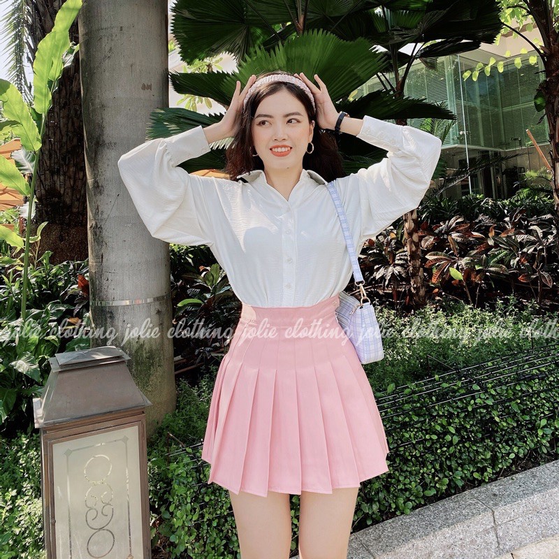 Chân váy xếp ly Tennis Skirt Chữ A Dáng Ngắn Thiết kế xếp ly đẹp rực rỡ