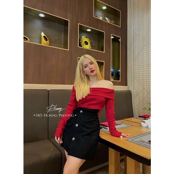 SET ÁO TRỄ VAI+VÁY NÚT - Pinkger Shop