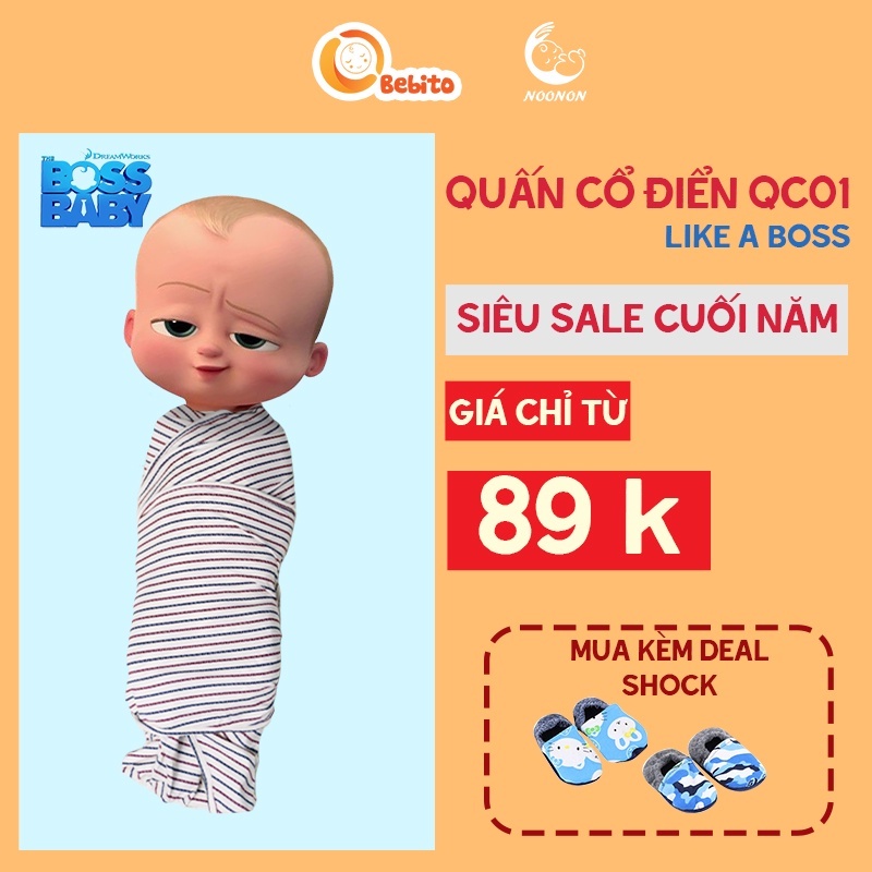 Quấn Chũn NOONON - Khăn Quấn Mùa Hè Giúp Bé Ngủ Ngon, Êm Ái Như Vòng Tay Mẹ - QC01