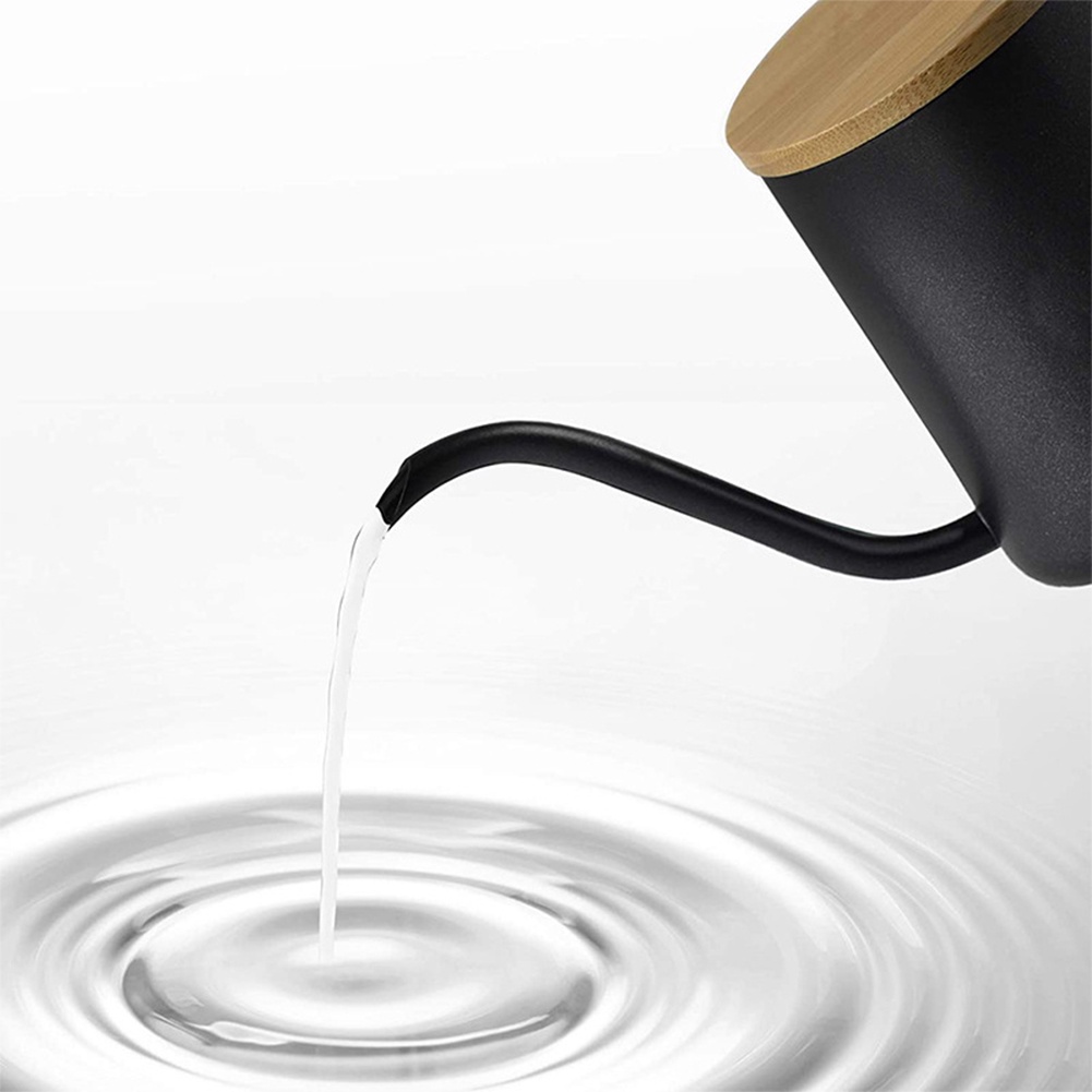 Ấm Pha Cà Phê Cổ Ngỗng Rót Nhỏ Bằng Thép Không Gỉ Ấm Pha Trà Cà Phê Nhỏ Giọt Có Vòi Hẹp Dài Bình Pha Cà Phê Nhỏ Giọt Có Tay Cầm Tiện Dụng Có Nắp Flowerdance