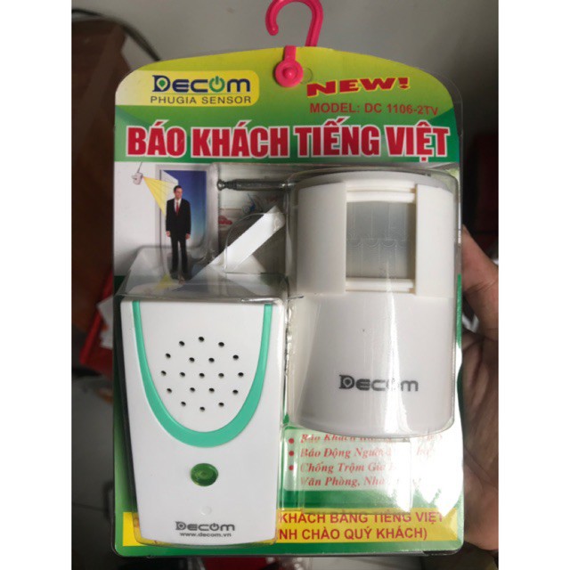 chuông báo khách hồng ngoại DECOM