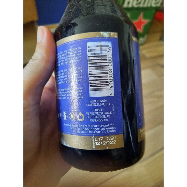 Bia CHIMAY XANH 9% – thùng 12 chai 33cl