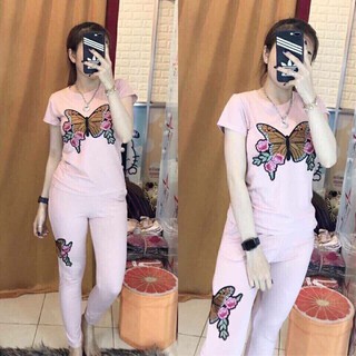 Set đồ bộ nữ màu đen trắng