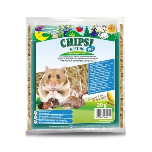 CHIPSI - VẬT LIỆU LÀM TỔ CHO THÚ CƯNG CHIPSI NESTING ACTIVE/ LÓT Ổ CHO HAMSTER ( Thú nhỏ, Bò sát, Chim) - 20G