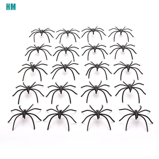 ♥Set 20 Nhện Nhựa Màu Đen Trang Trí Halloween