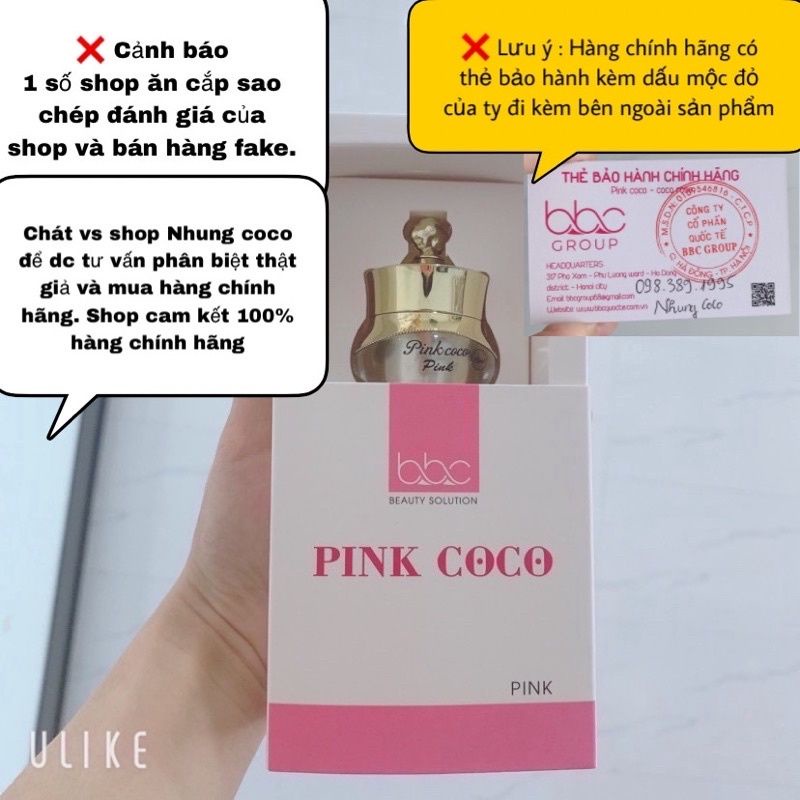 Kem làm hồng vùng kín Pink coco
