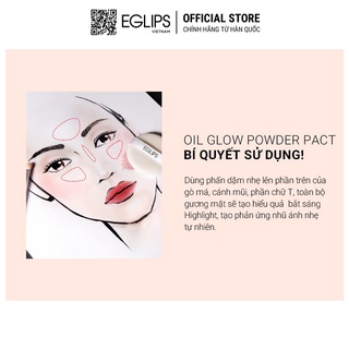 Phấn phủ dạng nén Eglips Glow Powder Pact 8g