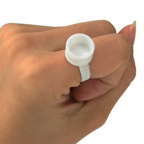 Nhẫn đựng mực phun xăm, sáp điêu khắc, keo nối mi