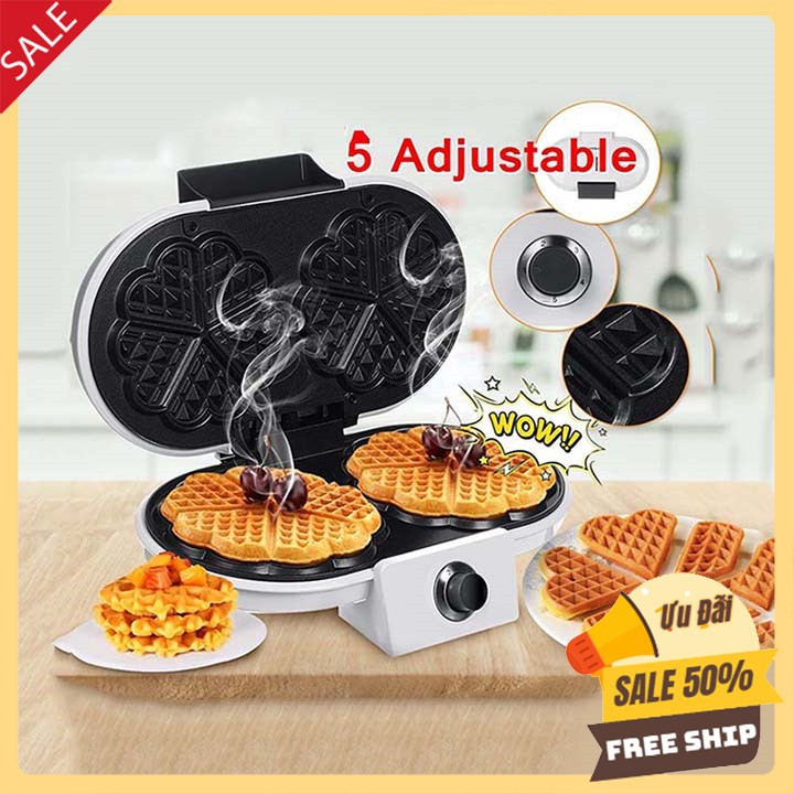Máy Làm Bánh Waffle - Máy Bánh Kẹp Đôi Sokany