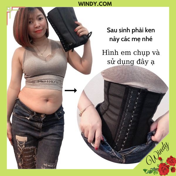 Đồ Định HÌnh Đai Nịt Bụng Latex Sau sinh 9 Xương Cao su non có hàng nghàn lỗ Thông Hơi thoáng mát Windy.com