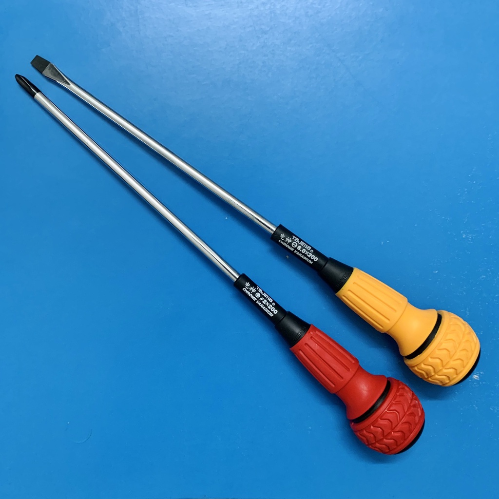 Tô vít Tajima Nhật cán tròn dài 150mm và 200mm - Tua vít 4 cạnh và 2 cạnh chính hãng