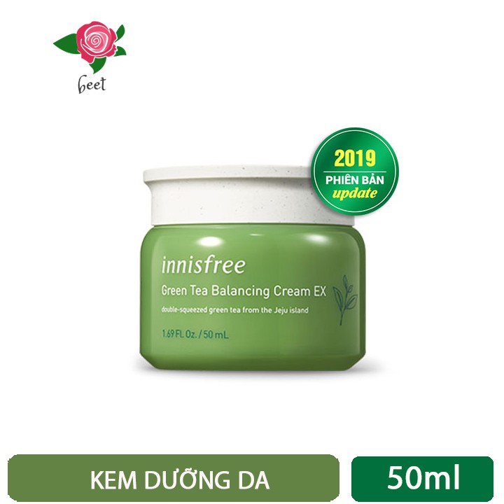 Kem dưỡng trắng da Innisfree Green Tea Balancing Cream EX 50ml
