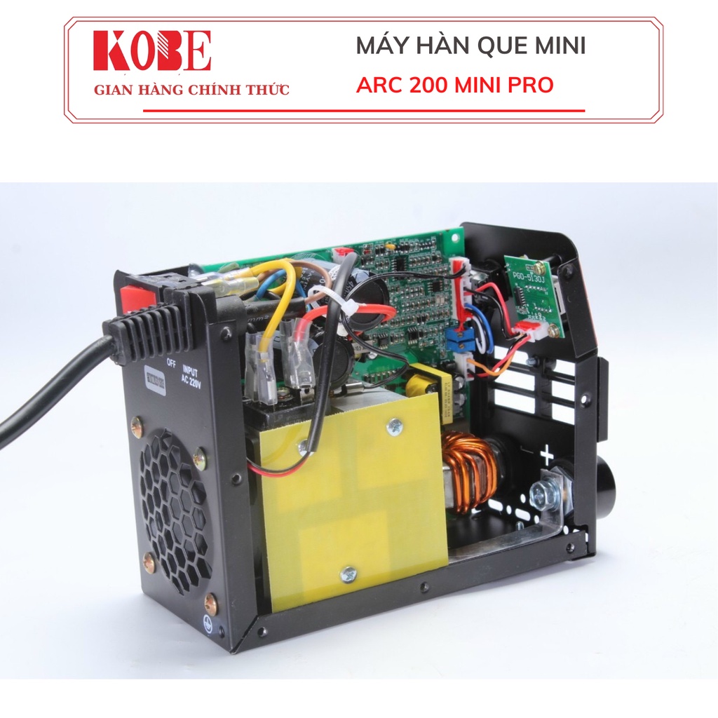Máy hàn KOBE ARC 200 mini pro chuyên hàn que 2.5li gia đình
