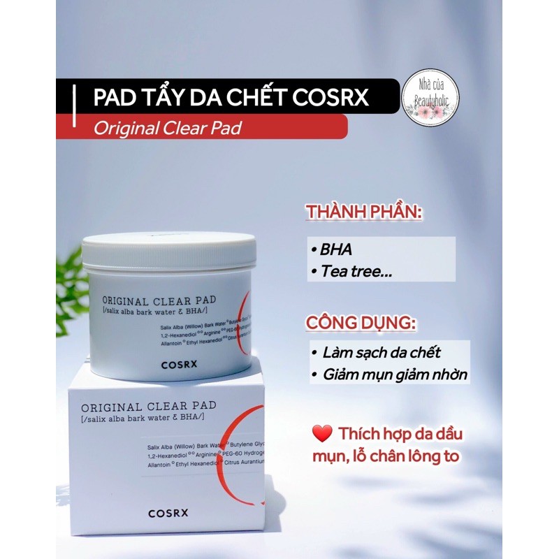 Bông tẩy da chết da dầu mụn COSRX ORIGINAL CLEAR PAD