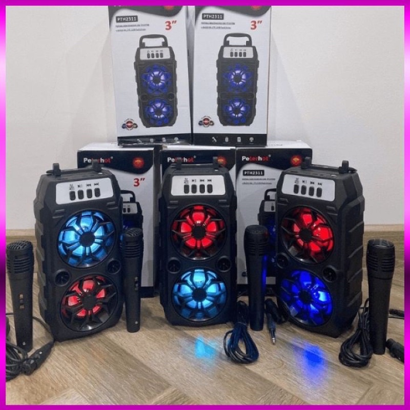Loa bluetooth Karaoke mini CL-97 Kết Nối Không dây 5.0 âm thanh cực chất bass trầm Hỗ trợ thẻ nhớ đài FM- Bảo Hành 2 năm
