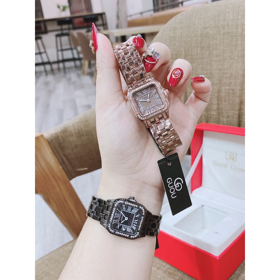 Đồng hồ nữ Guou dây kim loại bản mới, hàng full box, chống nước chống xước, bảo hành 12 tháng | BigBuy360 - bigbuy360.vn