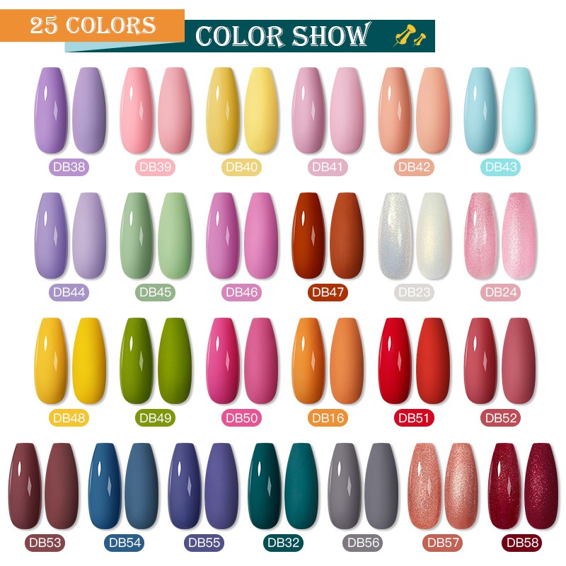 Gel sơn móng tay MTSSII UV LED bán vĩnh viễn nhiều màu sắc lấp lánh tùy chọn 6ml