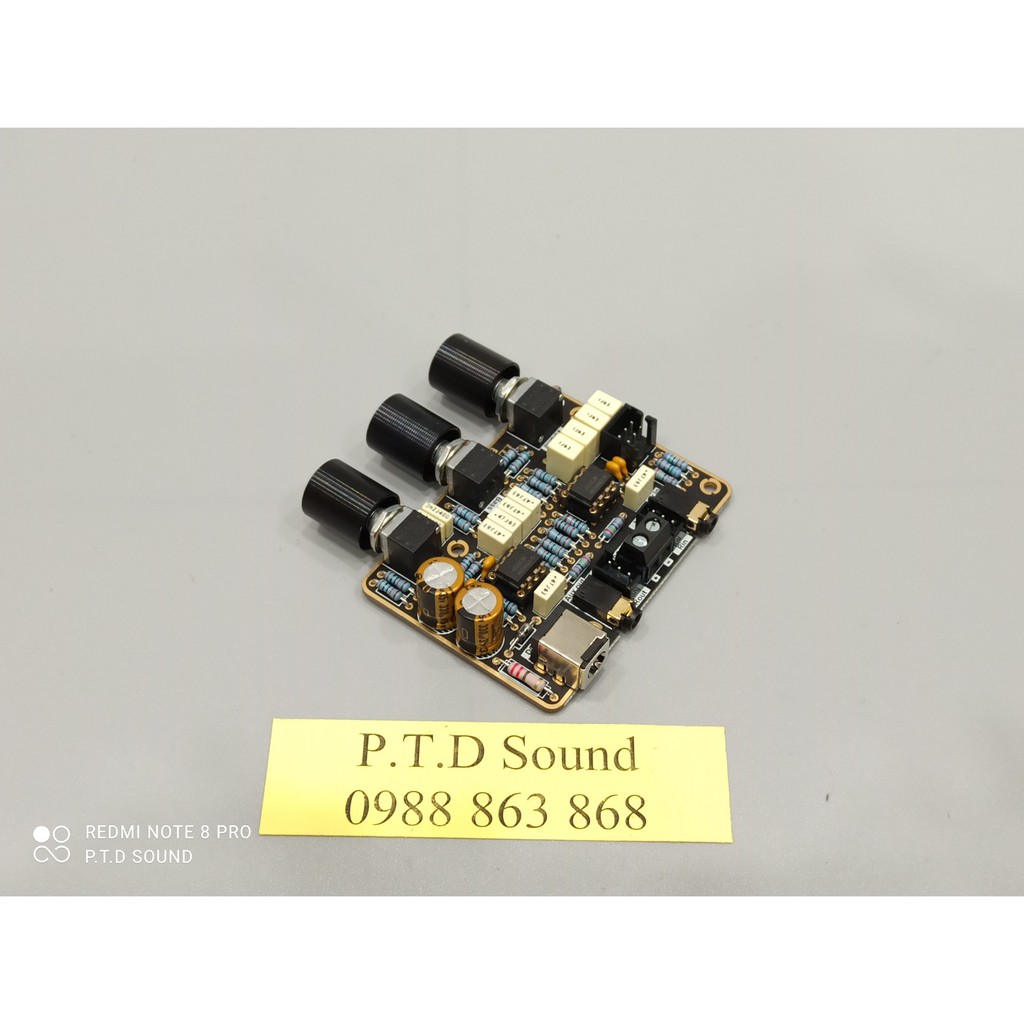 Mạch âm sắc pre amp LQSC Ne 5532 Hifi DC 9 - 12v linh kiện xịn. DIY rề siêu hay từ PTD Sound
