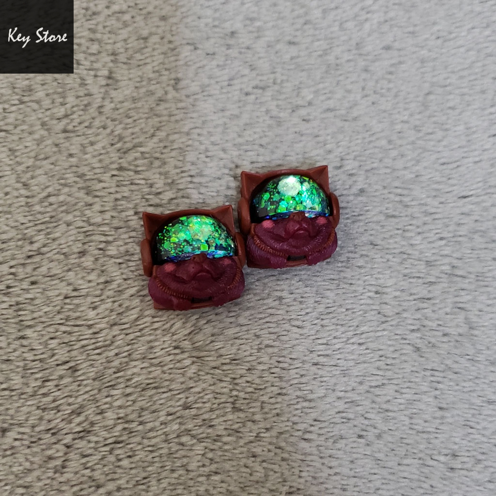 Nút bàn phím cơ artisan keycap sirius màu nâu hồng