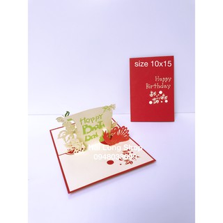 Con Quạ - Crow - Sinh Nhật -  Birthday - Thiệp 3D