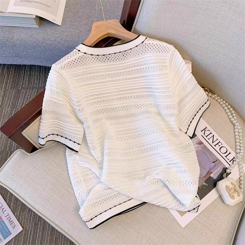 Áo len sợi cộc tay hàng quảng châu chất đẹp