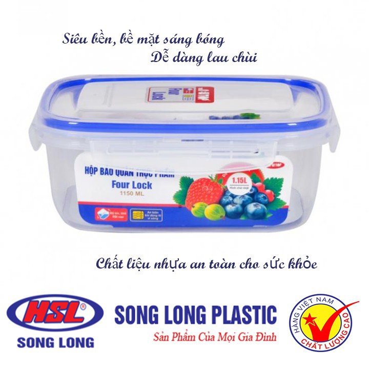Combo 6 Set 3 hộp trữ đồ đông lạnh - hộp nhựa Song Long chất liệu nhựa an toàn cho sức khỏe (MS: 2508)