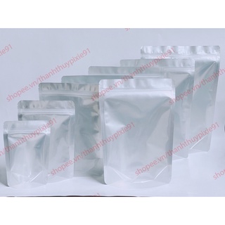 1 cái túi zip bạc 1 mặt trong - 1 mặt bạc