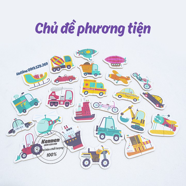 Ghép hình puzzle hộp thiếc