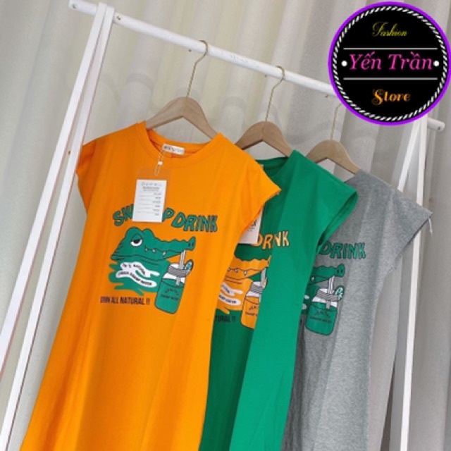 Váy cá sấu tay hến dáng dài | BigBuy360 - bigbuy360.vn