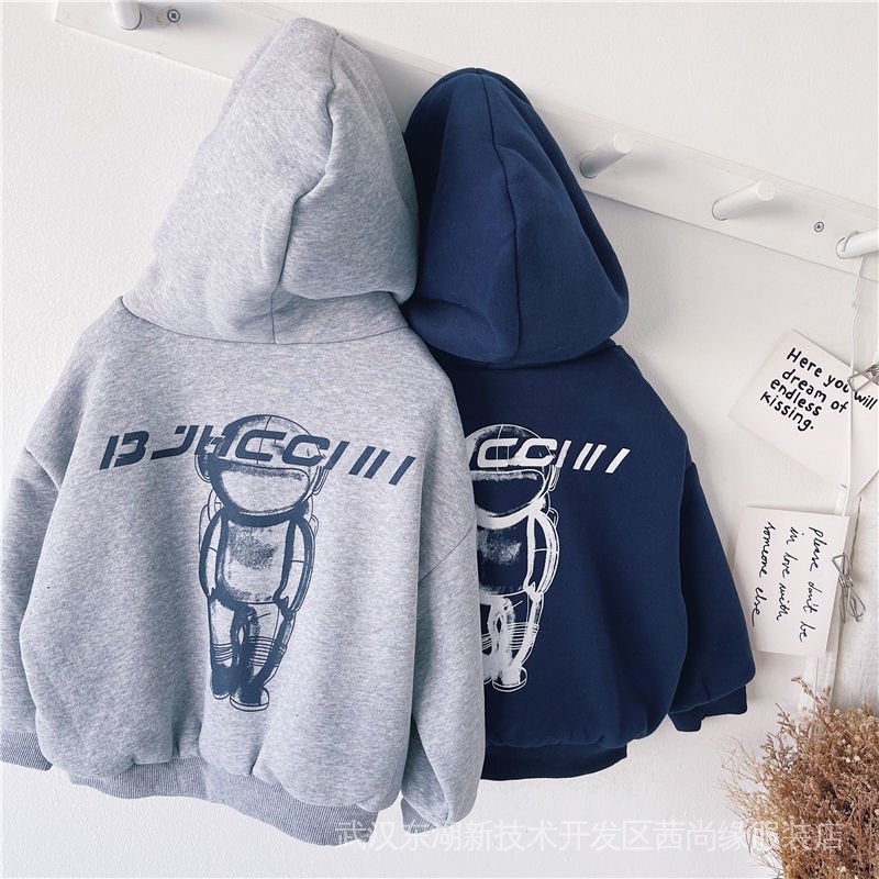 Áo Sweater Lót Nhung Dày Dặn Phong Cách Hàn Quốc Thời Trang Thu Đông Mới Cho Bé