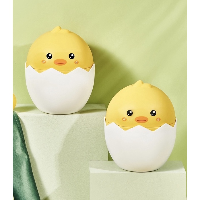 Thùng rác mini -hộp đựng giấy💥FREESHIP💥 Thùng rác nhựa hình gà dễ thương đa năng -Decor bàn học/bàn làm việc