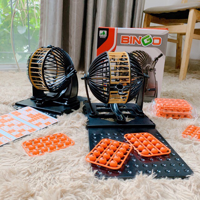 Bộ đồ chơi bingo loto 90 số - lồng quay 24 tờ dò .