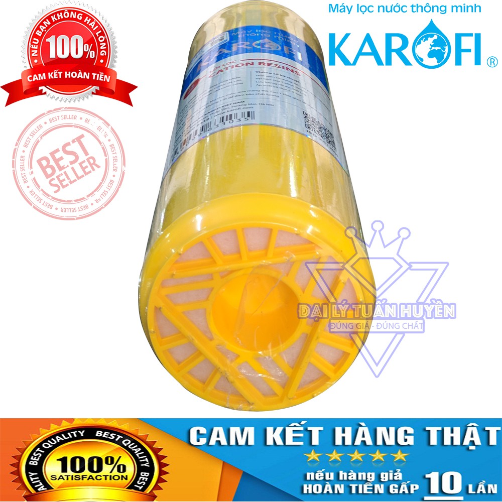 Lõi ION EXCHANGE (Cation Resins) Karofi chính hãng xử lý nước cứng , nước nhiễm đá vôi