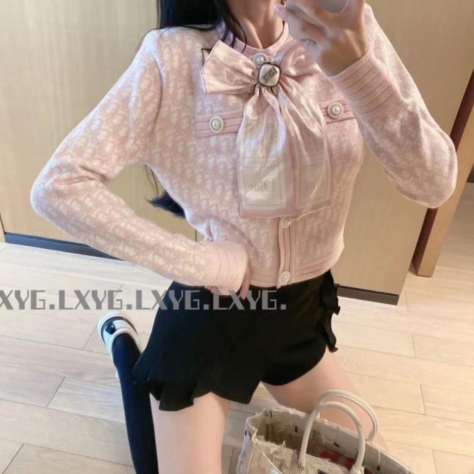 Hàng Có Sẵn!Dior!Áo Khoác Cardigan Dệt Kim Cổ Chữ V Thiết Kế Mới Thời Trang Dành Cho Cặp Đô