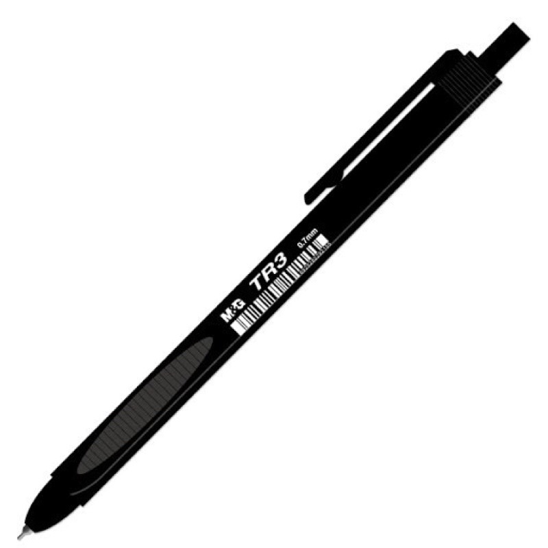 Bút bi bấm M&G TR3 ngòi 0,7mm, bút bi dầu TR3 có 3 màu xanh, đen, đỏ viết trơn nét đẹp