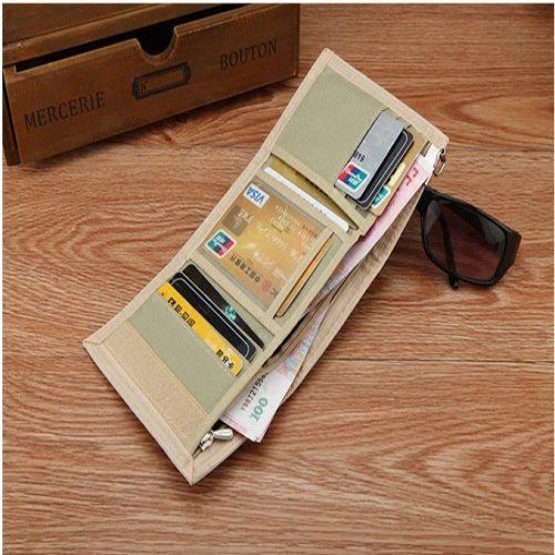 Ví canvas dáng ngắn thiết kế thời trang cho nam / nữ