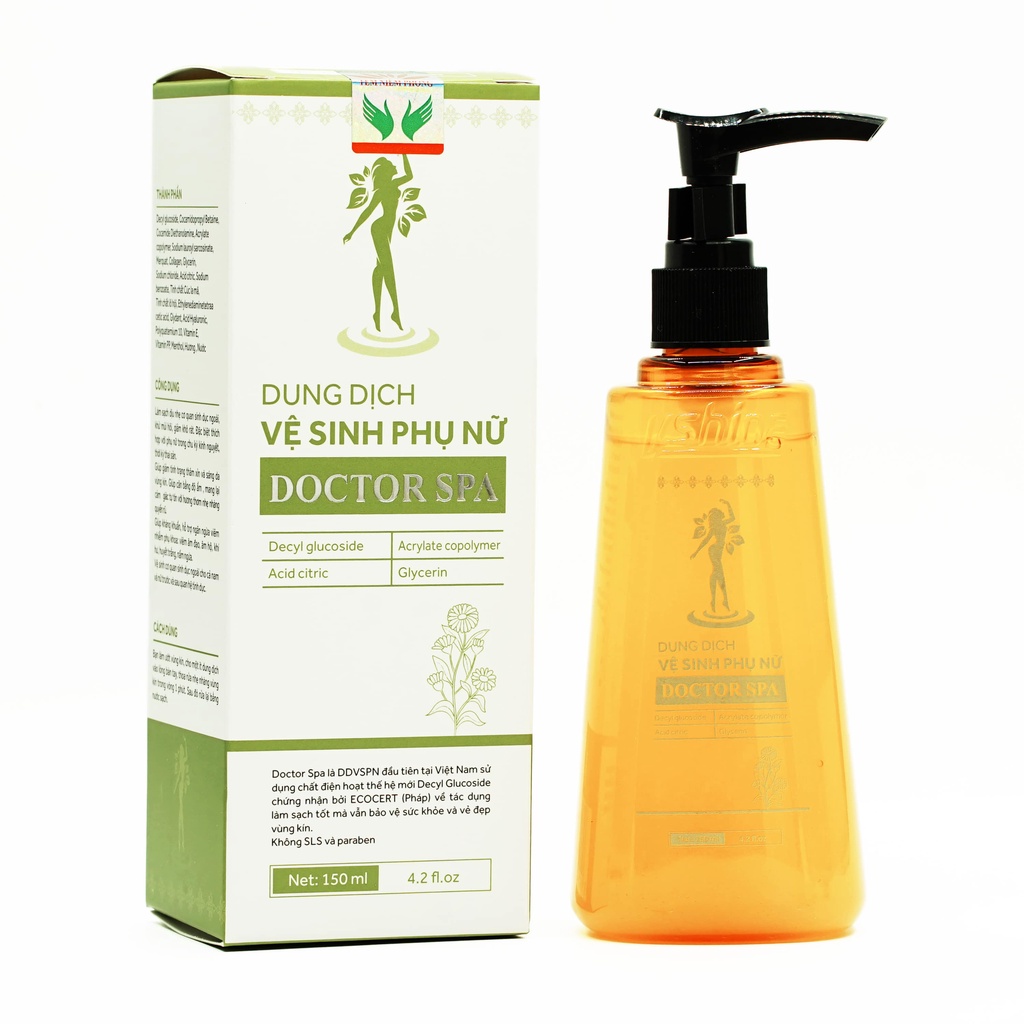 Dung dịch vệ sinh phụ nữ Doctor Spa - 150ml - Khử mùi vùng kín, cân bằng PH, thơm mát cả ngày