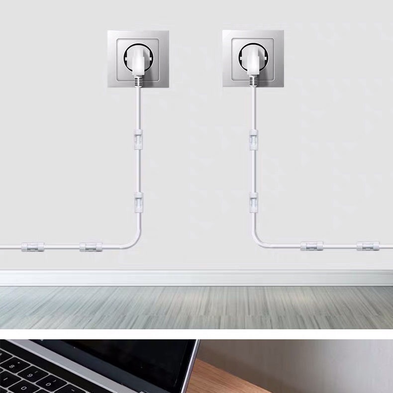 Nẹp dây điện dán tường cố định thông minh bộ 20 cái