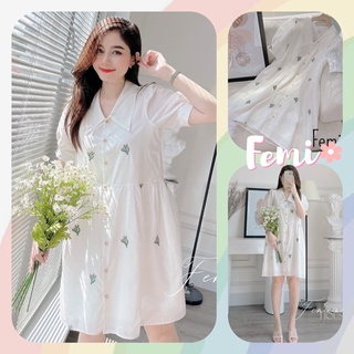 Đầm Xương Rồng Cổ Đức, đầm cổ sơmi, đầm phom suông, đầm mặc hè.