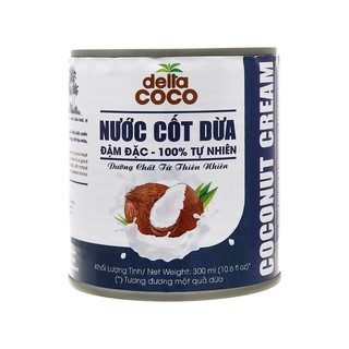 Nước cốt dừa đậm đặc Delta Coco lon 300ml
