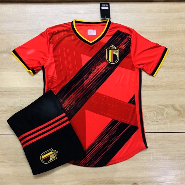 Áo bóng đá đội tuyển Bỉ 🇧🇪/Freeship/ Bộ quần áo bóng đá đội tuyển Belgium cao cấp