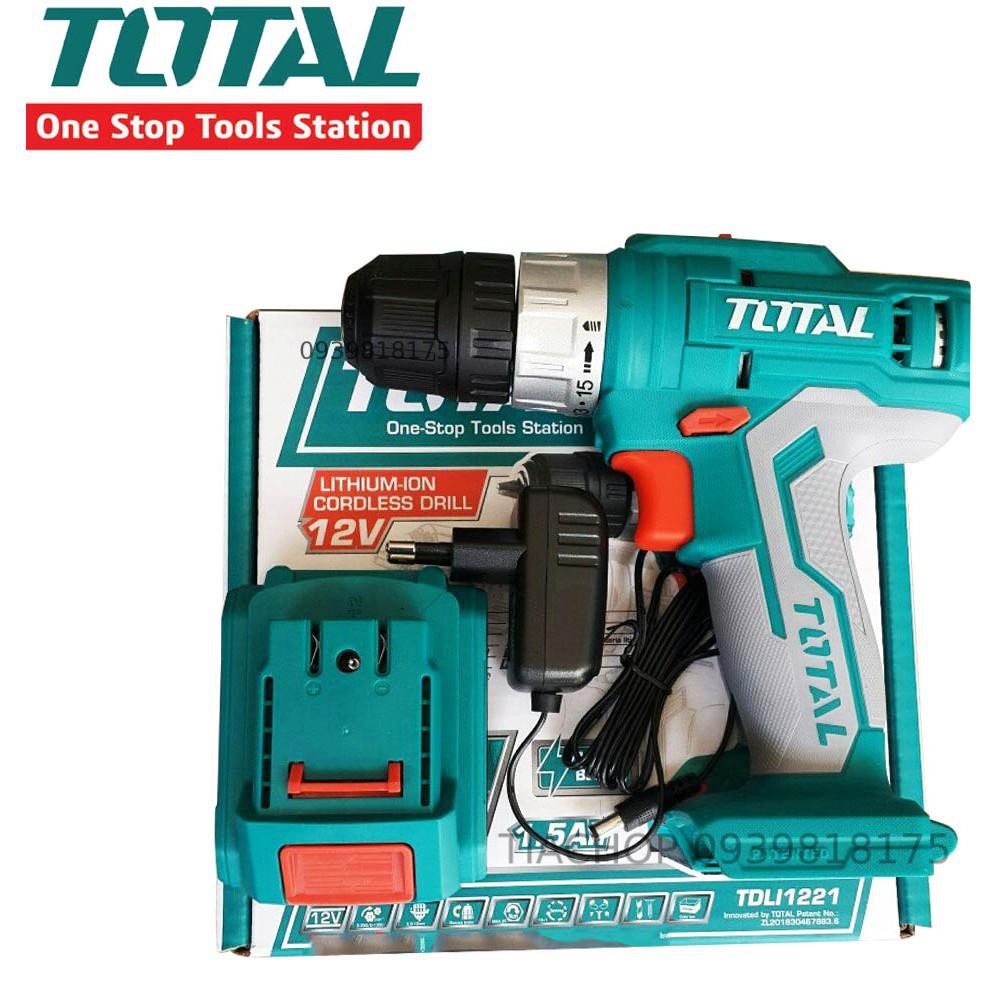 Máy khoan siết vít dùng pin 12V Total TDLI1221