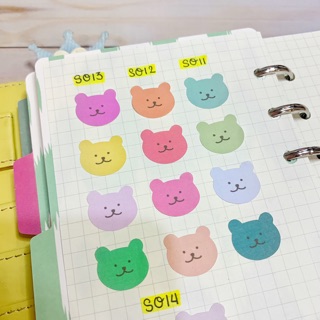 S012 - STICKER GẤU - BUOLET JOURNAL - PLANNER - SCRAPBOOK - DIARY
