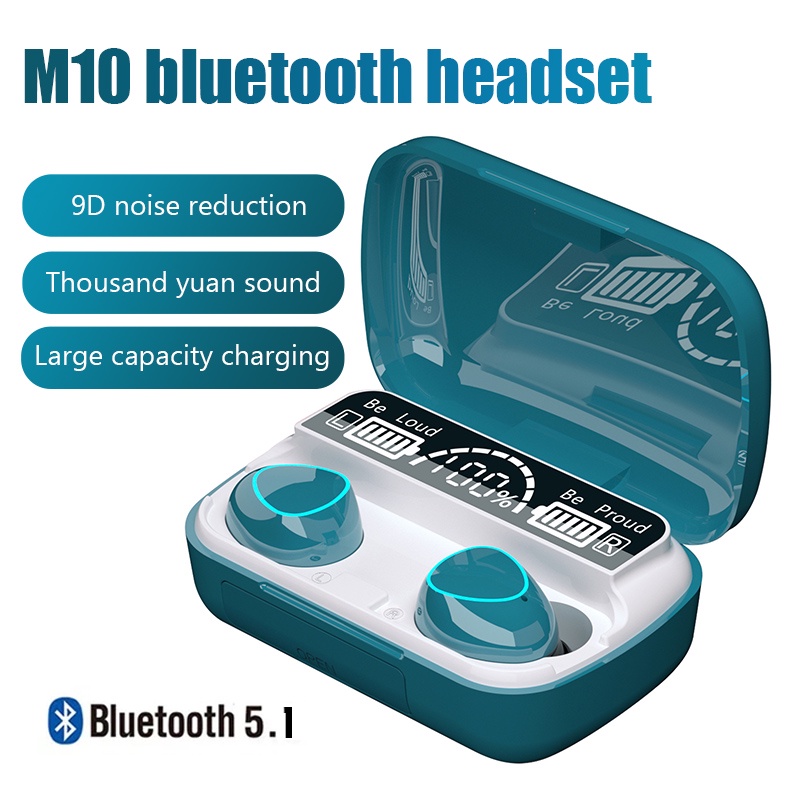 Tai nghe bluetooth V5.1 không dây VITOG M10 TWS chống ồn âm thanh nổi thích hợp cho các hoạt động thể