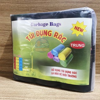 Túi rác tự phân hủy màu đen - 3 cuộn/1kg - được chọn size