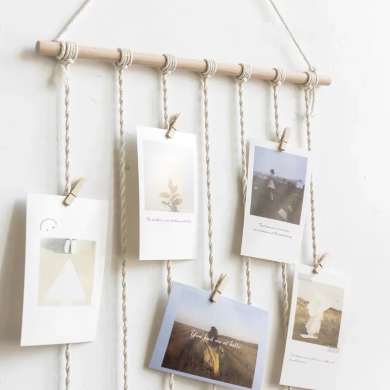 Macrame treo ảnh trang trí phòng, treo tường noDTA.02